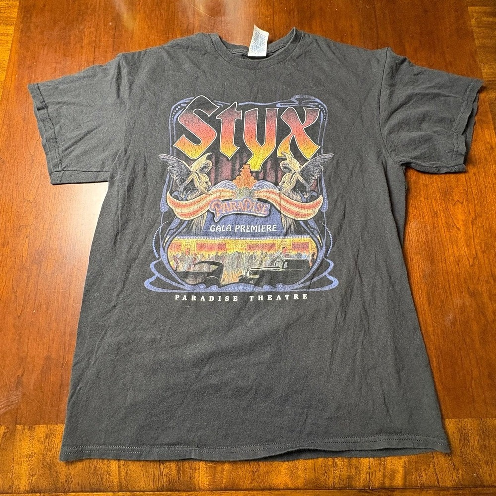 Styx Paradise Theatre Gala Premiere Double Sided Band T-Shirt Size Large